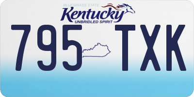 KY license plate 795TXK
