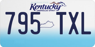 KY license plate 795TXL