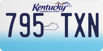 KY license plate 795TXN