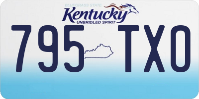 KY license plate 795TXO