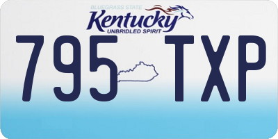 KY license plate 795TXP