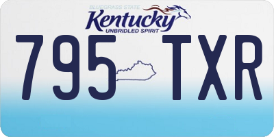 KY license plate 795TXR