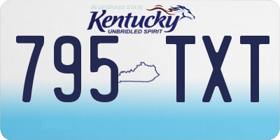 KY license plate 795TXT
