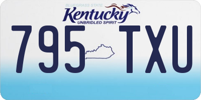 KY license plate 795TXU