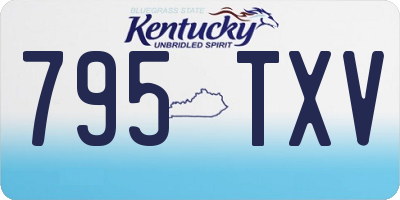 KY license plate 795TXV