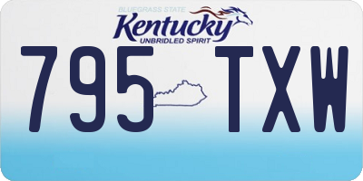 KY license plate 795TXW