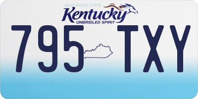 KY license plate 795TXY