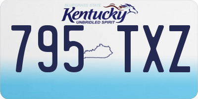 KY license plate 795TXZ