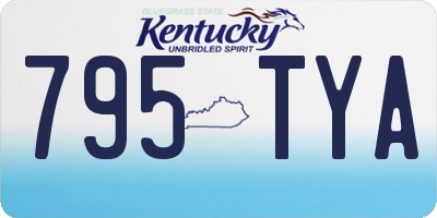 KY license plate 795TYA