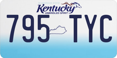KY license plate 795TYC