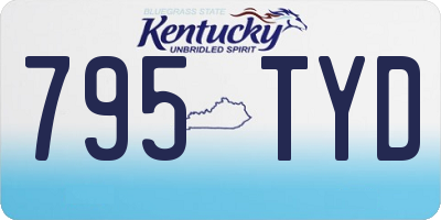 KY license plate 795TYD