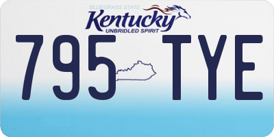 KY license plate 795TYE