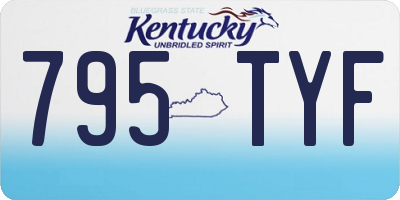 KY license plate 795TYF