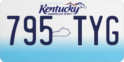 KY license plate 795TYG