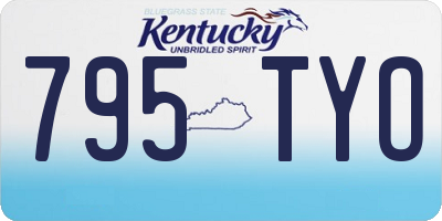 KY license plate 795TYO