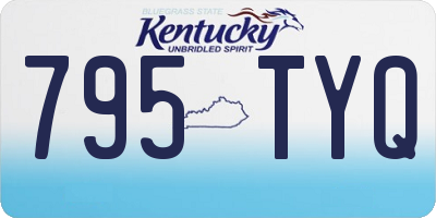 KY license plate 795TYQ