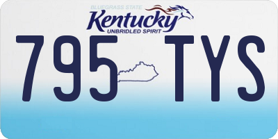 KY license plate 795TYS