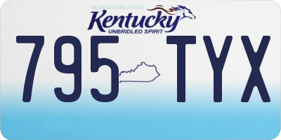 KY license plate 795TYX