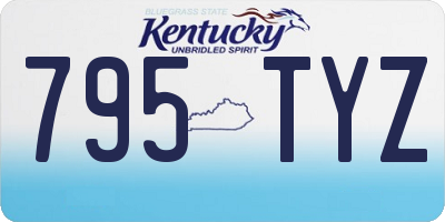 KY license plate 795TYZ