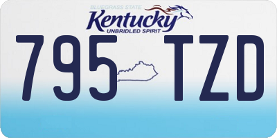 KY license plate 795TZD