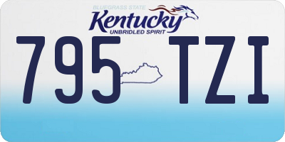 KY license plate 795TZI