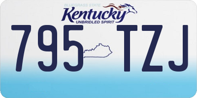 KY license plate 795TZJ