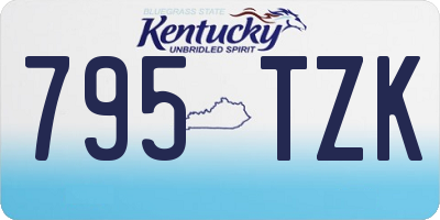 KY license plate 795TZK