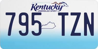 KY license plate 795TZN