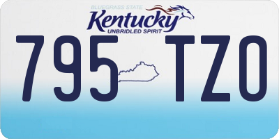 KY license plate 795TZO