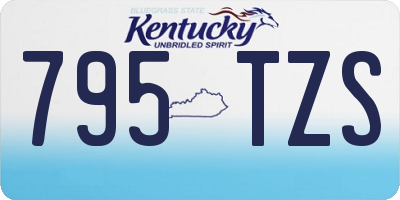 KY license plate 795TZS