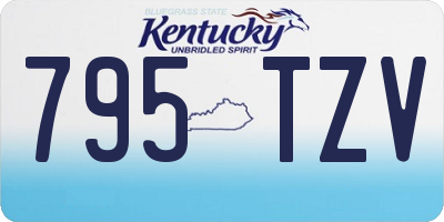 KY license plate 795TZV