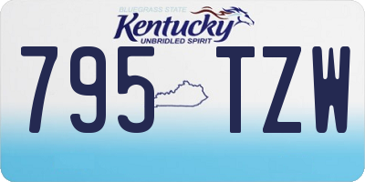 KY license plate 795TZW