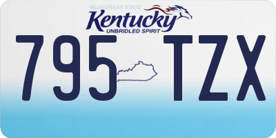 KY license plate 795TZX