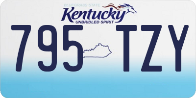 KY license plate 795TZY