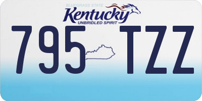 KY license plate 795TZZ