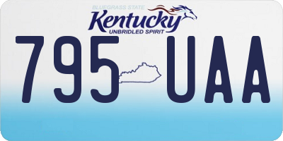KY license plate 795UAA
