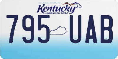 KY license plate 795UAB