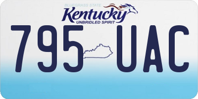 KY license plate 795UAC