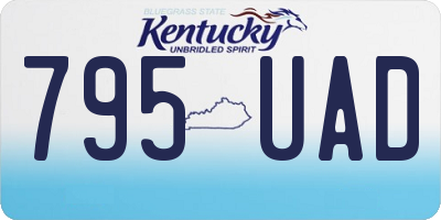 KY license plate 795UAD
