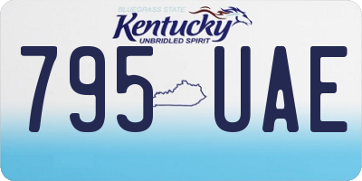 KY license plate 795UAE