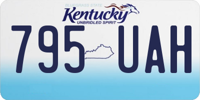 KY license plate 795UAH