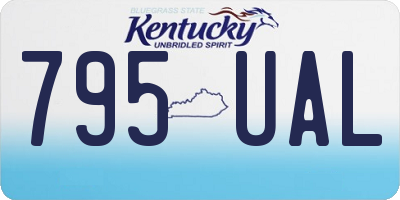 KY license plate 795UAL