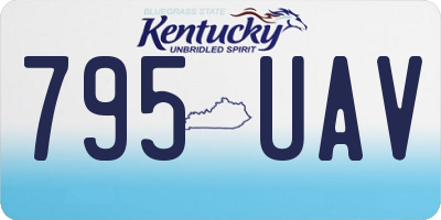 KY license plate 795UAV