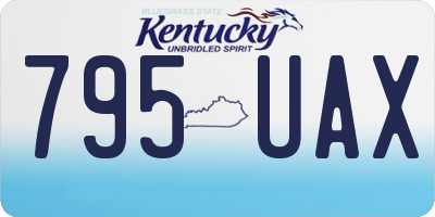 KY license plate 795UAX