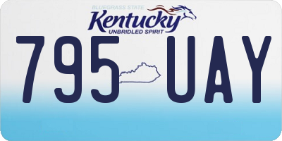 KY license plate 795UAY