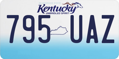 KY license plate 795UAZ