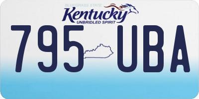 KY license plate 795UBA