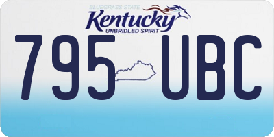 KY license plate 795UBC