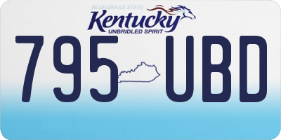 KY license plate 795UBD