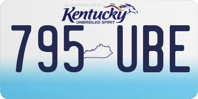 KY license plate 795UBE